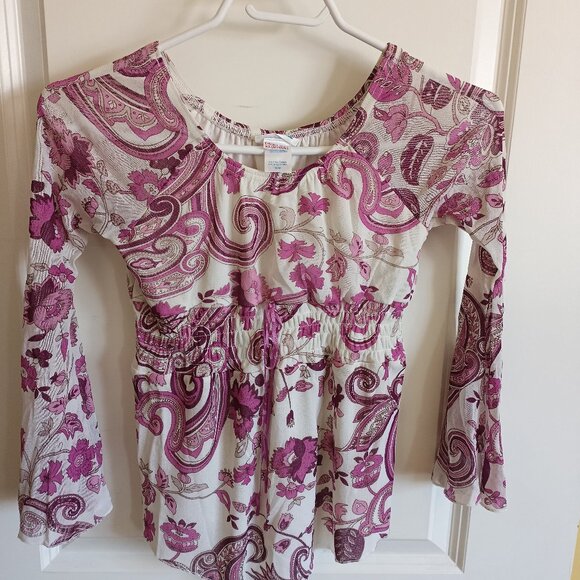 Girls La Senza Girl Long Sleeve Top with Bell Sleeve Size Medium - Picture 1 of 4